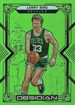 2021-22 Panini Obsidian - Electric Etch Green Flood #134 Larry Bird Front