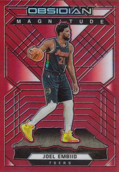2021-22 Panini Obsidian - Magnitude Electric Etch Red Flood #25 Joel Embiid Front