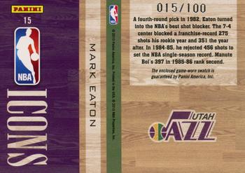 2009-10 Panini Absolute Memorabilia - NBA Icons Materials #15 Mark Eaton Back