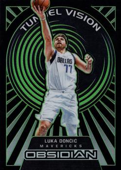 2021-22 Panini Obsidian - Tunnel Vision Electric Etch Green #3 Luka Doncic Front