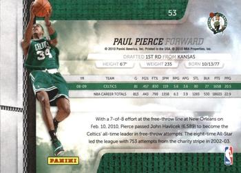 2009-10 Panini Absolute Memorabilia - Retail #53 Paul Pierce Back