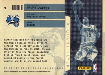 2009-10 Panini Absolute Memorabilia - Retail Frequent Flyer #9 Vince Carter Back