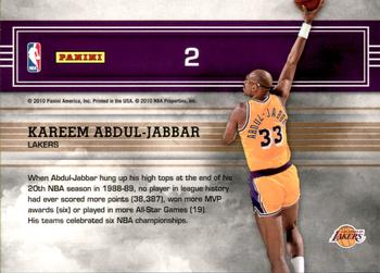 2009-10 Panini Absolute Memorabilia - Retail Marks of Fame #2 Kareem Abdul-Jabbar Back