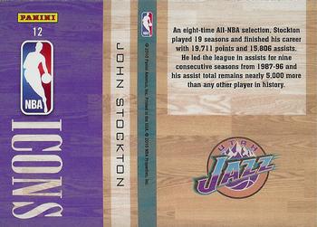 2009-10 Panini Absolute Memorabilia - Retail NBA Icons #12 John Stockton Back