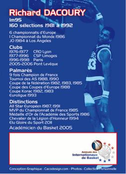 2014 Amicale des Internationaux de Basket Légendes du Basket Français: Série 3 #NNO Richard Dacoury Back