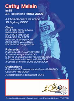 2015 Amicale des Internationaux de Basket Légendes du Basket Français: Série 4 #NNO Cathy Mélain Back