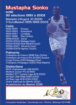 2019 Amicale des Internationaux de Basket Légendes du Basket Français: Série 7 #NNO Mustapha Sonko Back