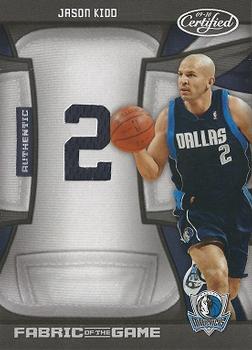 2009-10 Panini Certified - Fabric of the Game Jersey Number #FOG-JK Jason Kidd Front