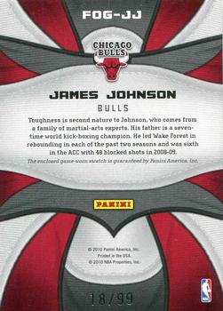 2009-10 Panini Certified - Fabric of the Game Jersey Number #FOG-JJ James Johnson Back