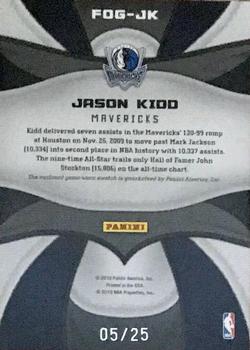 2009-10 Panini Certified - Fabric of the Game Prime #FOG-JK Jason Kidd Back
