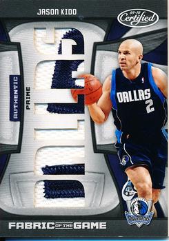 2009-10 Panini Certified - Fabric of the Game Team Die Cuts Prime #FOG-JK Jason Kidd Front
