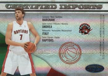2009-10 Panini Certified - Imports Blue #01 Andrea Bargnani Front
