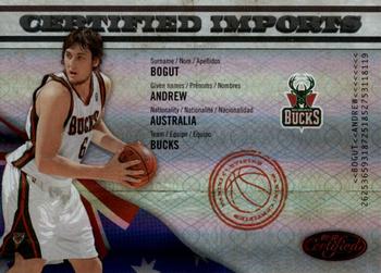 2009-10 Panini Certified - Imports Red #02 Andrew Bogut Front