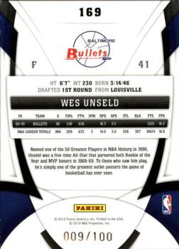 2009-10 Panini Certified - Mirror Blue #169 Wes Unseld Back
