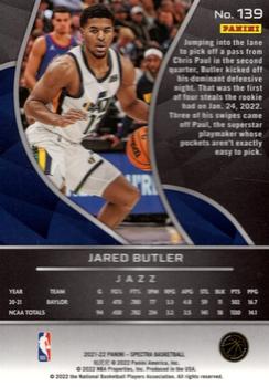 2021-22 Panini Spectra #139 Jared Butler Back
