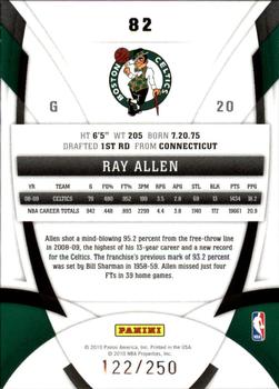2009-10 Panini Certified - Mirror Red #82 Ray Allen Back