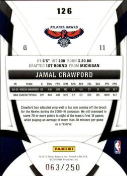 2009-10 Panini Certified - Mirror Red #126 Jamal Crawford Back