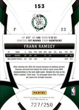2009-10 Panini Certified - Mirror Red #153 Frank Ramsey Back