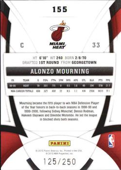 2009-10 Panini Certified - Mirror Red #155 Alonzo Mourning Back