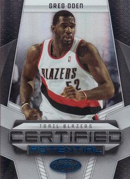 2009-10 Panini Certified - Potential Blue #7 Greg Oden Front