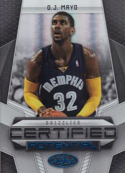 2009-10 Panini Certified - Potential Blue #13 O.J. Mayo Front