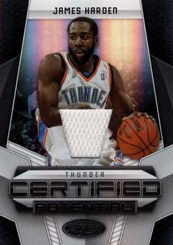 2009-10 Panini Certified - Potential Materials #25 James Harden Front