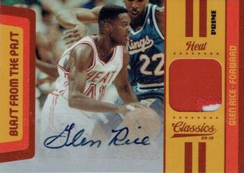 2009-10 Panini Classics - Blast From The Past Jerseys Prime Signatures #6 Glen Rice Front