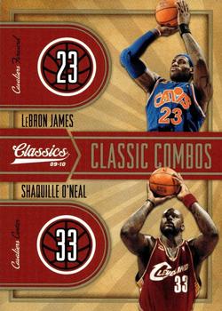 2009-10 Panini Classics - Classic Combos Gold #2 LeBron James / Shaquille O'Neal Front