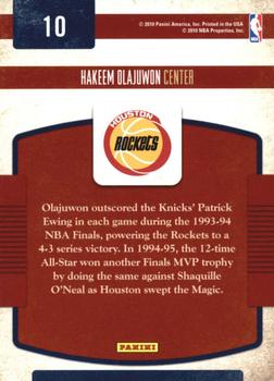 2009-10 Panini Classics - Classic Greats #10 Hakeem Olajuwon Back