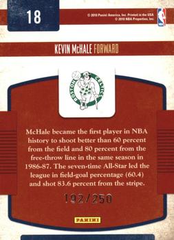 2009-10 Panini Classics - Classic Greats Silver #18 Kevin McHale Back