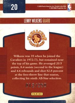 2009-10 Panini Classics - Classic Greats Silver #20 Lenny Wilkens Back