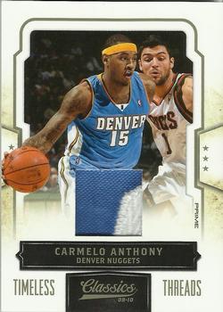 2009-10 Panini Classics - Timeless Threads Prime #51 Carmelo Anthony Front