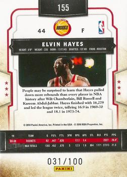 2009-10 Panini Classics - Timeless Tributes Silver #155 Elvin Hayes Back