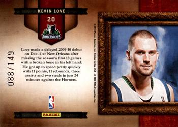 2009-10 Panini Court Kings - Gallery of Stars Bronze #20 Kevin Love Back