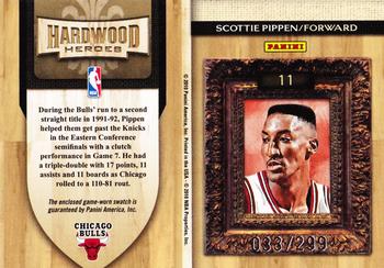 2009-10 Panini Court Kings - Hardwood Heroes Materials #11 Scottie Pippen Back