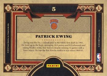 2009-10 Panini Crown Royale - Living Legends #5 Patrick Ewing Back