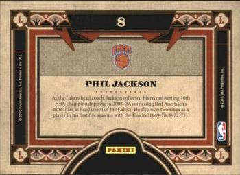 2009-10 Panini Crown Royale - Living Legends #8 Phil Jackson Back