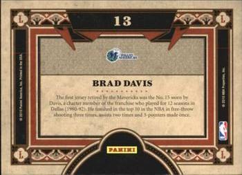 2009-10 Panini Crown Royale - Living Legends #13 Brad Davis Back