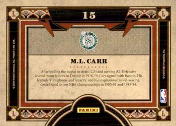 2009-10 Panini Crown Royale - Living Legends #15 M.L. Carr Back