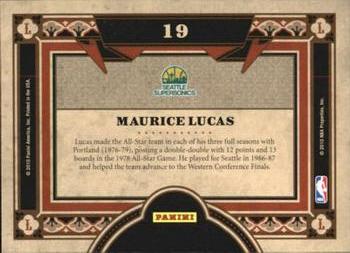 2009-10 Panini Crown Royale - Living Legends #19 Maurice Lucas Back