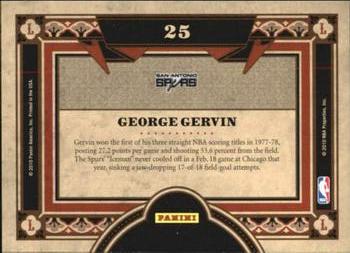 2009-10 Panini Crown Royale - Living Legends #25 George Gervin Back