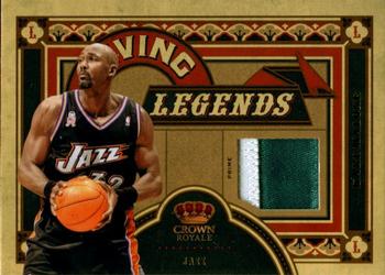 2009-10 Panini Crown Royale - Living Legends Materials Prime #16 Karl Malone Front