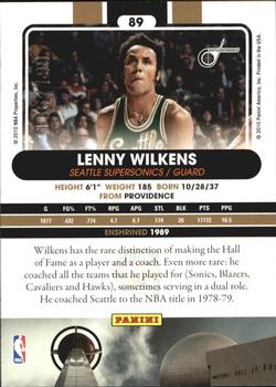 2010 Panini Hall of Fame - Black Border #89 Lenny Wilkens Back