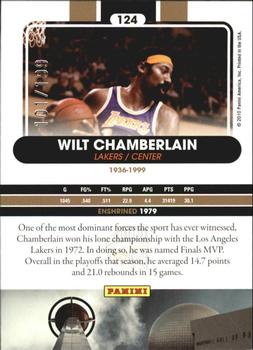 2010 Panini Hall of Fame - Black Border #124 Wilt Chamberlain Back