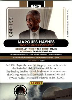 2010 Panini Hall of Fame - Black Border #126 Marques Haynes Back