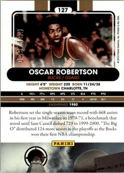 2010 Panini Hall of Fame - Black Border #127 Oscar Robertson Back