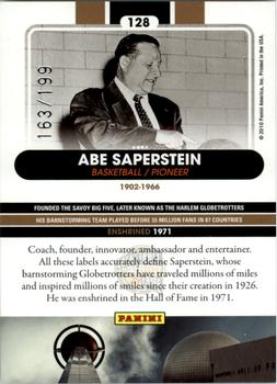 2010 Panini Hall of Fame - Black Border #128 Abe Saperstein Back