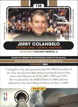 2010 Panini Hall of Fame - Black Border #138 Jerry Colangelo Back