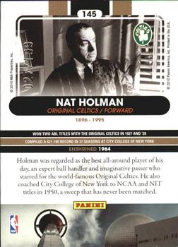 2010 Panini Hall of Fame - Black Border #145 Nat Holman Back