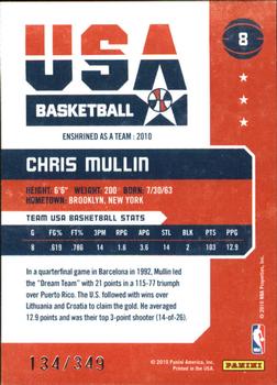 2010 Panini Hall of Fame - Dream Team #8 Chris Mullin Back